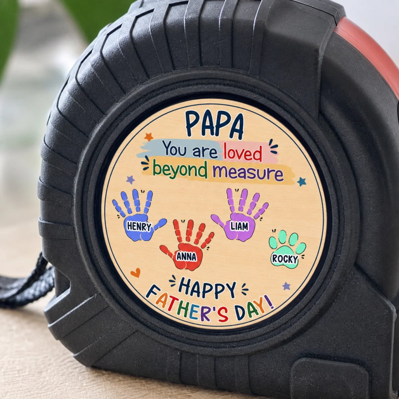 Custom Tape Measure - Personalized Father's Day Birthday Gifts For Dad, Grandpa - Dad Always Keeps Us Strong