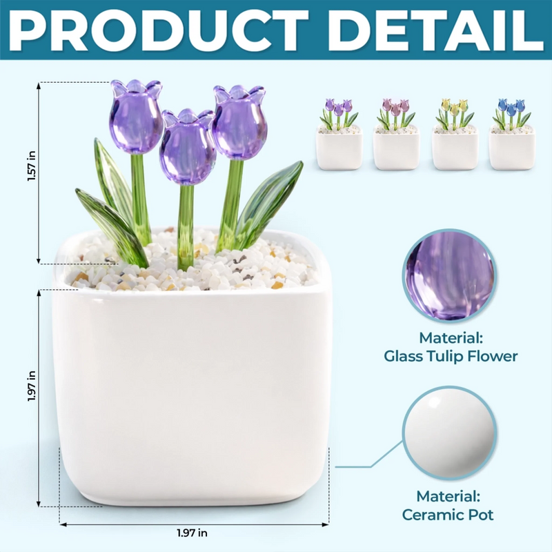 Custom Glass Everlasting Tulips - Personalized Birthday Gifts For Daughter - Always Proud Of You