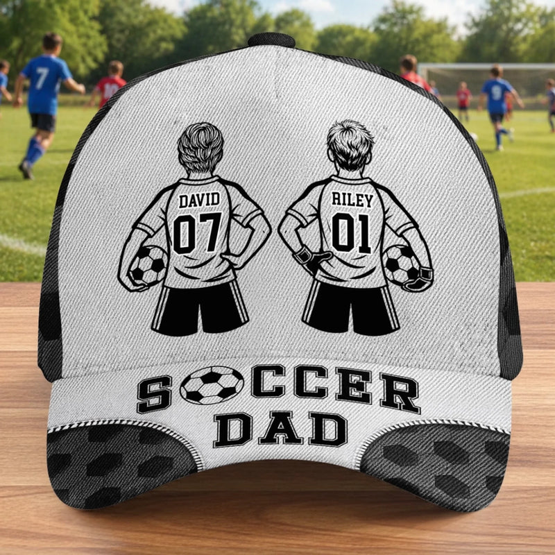 Custom LA 2026 Soccer Dad Cap - Personalized Father's Day Birthday Gifts For Dad, Grandpa, Soccer Lovers, Sports Fans - Eat Sleep Soccer Repeat