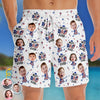 Custom Photo Tropical Hawaiian Aloha Men Beach Shorts - Personalized Father's Day, Summer Vacation And Travel Gifts For Dad, Grandpa - Best Dad Swim Drip