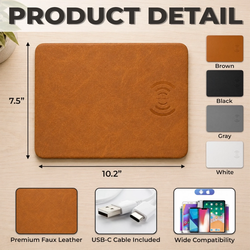 Custom Photo Charging Mat - Personalized Father's Day Birthday Gifts For Dad, Grandpa - Dad’s Love Never Misses