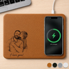Custom Photo Charging Mat - Personalized Father's Day Birthday Gifts For Dad, Grandpa - Dad’s Love Never Misses