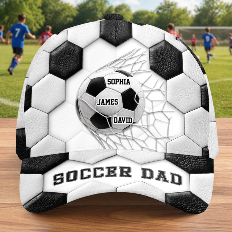 Custom LA 2026 Soccer Dad Cap - Personalized Father's Day Birthday Gifts For Dad, Grandpa, Soccer Lovers, Sports Fans - Kick Goals Make Memories