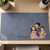 Custom Photo Desk Mat -  Personalized Father's Day Birthday Gifts For Dad, Grandpa - Love Became A Family