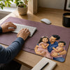 Custom Photo Desk Mat -  Personalized Father's Day Birthday Gifts For Dad, Grandpa - Love Became A Family