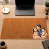 Custom Photo Desk Mat -  Personalized Father's Day Birthday Gifts For Dad, Grandpa - Love Became A Family