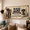 Custom Polyester Outdoor Banner - Personalized America 250th Anniversary Gifts For Mom, Dad, Brother, Sister, Kids - Proud Hearts Since The Beginning