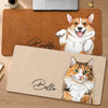 Custom Photo Desk Mat -  Personalized Birthday Gifts For Dog Cat Lovers, Dog Dad And Mom, Cat Owners - A Daily Reminder To Stay Pawsitive