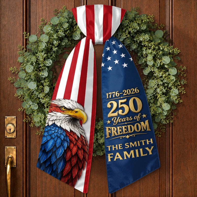 Custom Decorative Sash - Personalized America 250th Anniversary Gifts For Mom, Dad, Brother, Sister, Kids - Liberty Lives Here