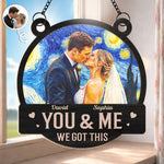 Custom Photo Window Hanging Suncatcher Ornament - Personalized Anniversary Wedding Gifts For Husband And Wife, Him And Her - Our Perfect Night