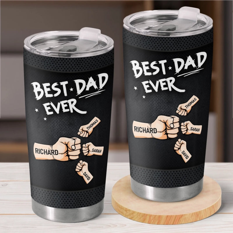 Custom Tumbler - Personalized Father's Day Birthday Gifts For Dad, Grandpa - Best Dad Ever Daily