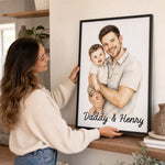 Custom Photo Vertical Poster - Personalized Father's Day Birthday Gifts For Dad, Grandpa - Always Proud To Call You Dad