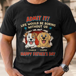 Custom Unisex T-shirt, Hoodie - Personalized Father's Day Birthday Gifts For Dog Lovers, Dog Dad - Best Dog Dad In The Pack