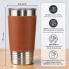 Custom Printed Leather Tumbler - Personalized Father's Day Birthday Gifts For Dad, Grandpa - Dad Is Our Everyday Hero