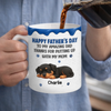 Custom 3D Inflated Effect Printed Mug - Personalized Father's Day Gifts For Dog Cat Lovers, Dog Dad And Mom, Cat Owners - Best Dad, Tough Job