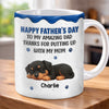 Custom 3D Inflated Effect Printed Mug - Personalized Father's Day Gifts For Dog Cat Lovers, Dog Dad And Mom, Cat Owners - Best Dad, Tough Job