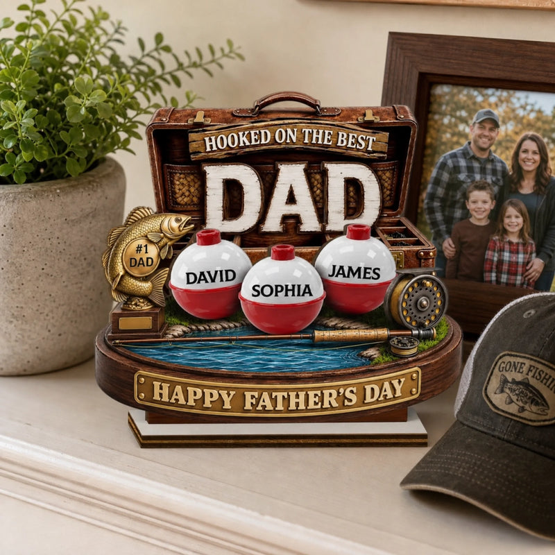 Custom 2-Layered Wooden Plaque - Personalized Father's Day Fishing Gifts For Fisherman, Dad, Grandpa - Gone Fishing See You Later