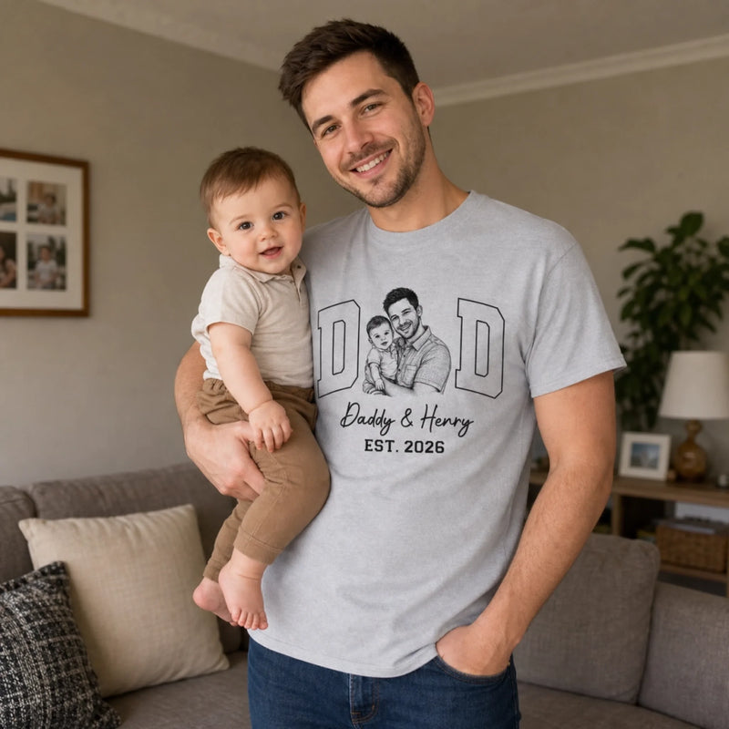 Custom Photo Unisex T-shirt, Premium T-shirt, Hoodie - Personalized Mother's Day, Father's Day Gifts For Mom, Grandma, Dad, Grandpa - Built On Love And Laughter