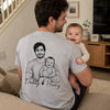 Custom Photo T-shirt - Personalized Father's Day, Baby Shower, Gender Reveal Gifts For New Moms, New Dads, New Parents - Rookie Dad, Pro Cuddler