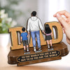 Custom 2-Layered Wooden Plaque - Personalized Father's Day Birthday Gifts For Dad - Home Is Where Dad Is