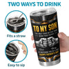Custom Tumbler - Personalized Father's Day Birthday Gifts For Son - Strong Kind And Brave Always