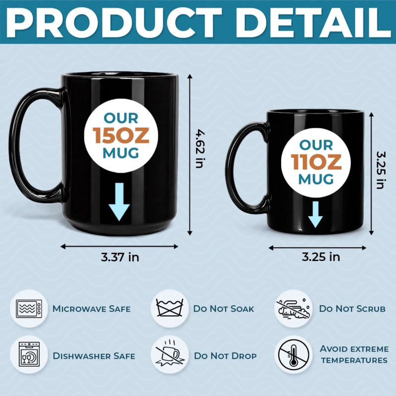 Custom Black Mug - Personalized Father's Day Birthday Gifts For Son - Go Fearlessly Chase Your Dreams