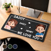 Custom Desk Mat -  Personalized Father's Day Birthday Gifts For Dad, Grandpa - Loved By Tiny Humans