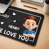 Custom Desk Mat -  Personalized Father's Day Birthday Gifts For Dad, Grandpa - Loved By Tiny Humans