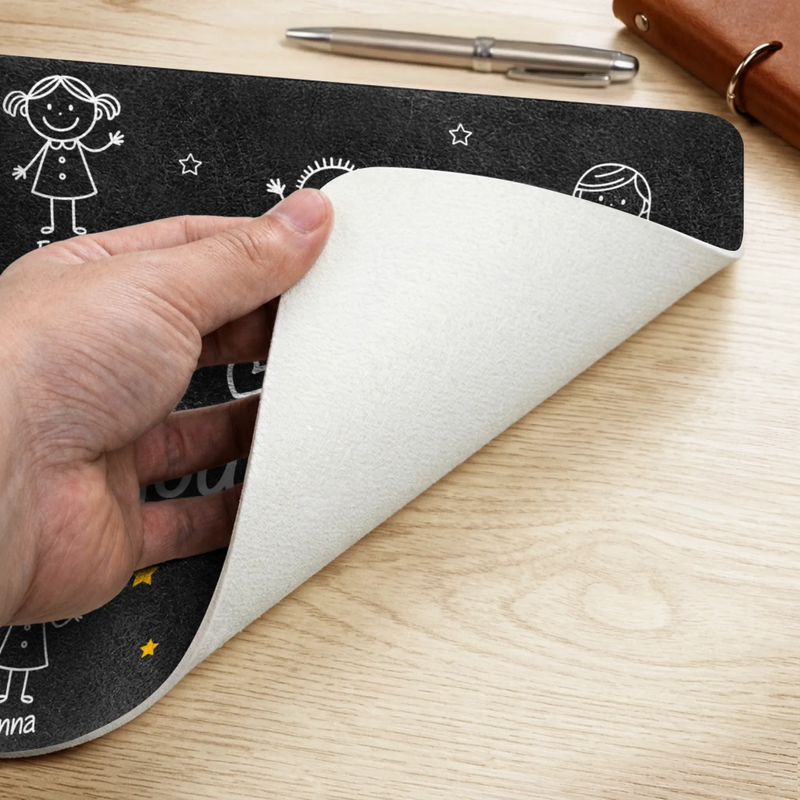 Custom Desk Mat -  Personalized Father's Day Birthday Gifts For Dad, Grandpa - Daddy’s Desk, Filled With Love
