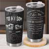 Custom Tumbler - Personalized Father's Day Birthday Gifts For Son - Love You More Every Day