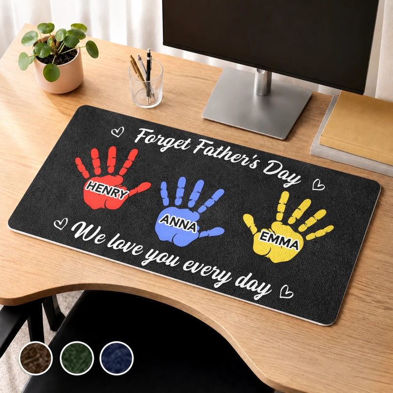 Custom Desk Mat -  Personalized Father's Day Birthday Gifts For Dad, Grandpa - Tiny Hands, Big Love For Daddy