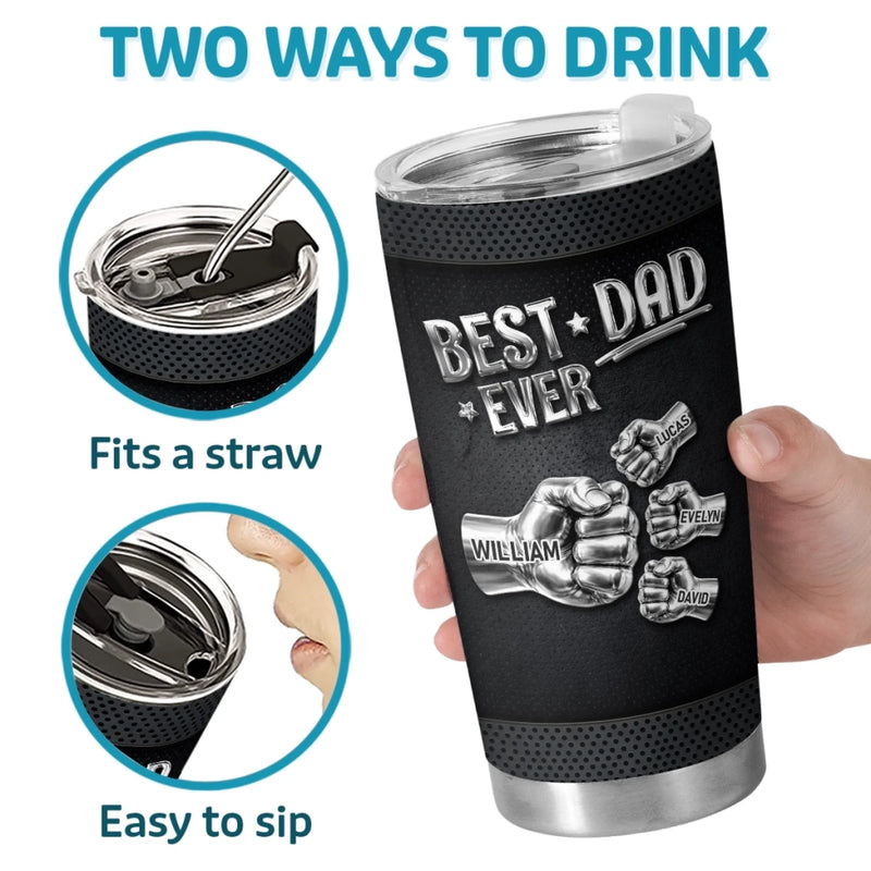 Custom 3D Inflated Effect Printed Tumbler - Personalized Father's Day Birthday Gifts For Dad, Grandpa - A Dad Like You Is Rare