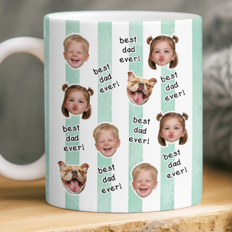 Custom Photo Mug - Personalized Father's Day Birthday Gifts For Dad, Grandpa - Fueled By Family Love