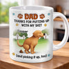Custom 3D Inflated Effect Printed Mug - Personalized Father's Day Birthday Gifts For Dog Cat Lovers, Dog Dad And Mom, Cat Owners - Powered By Coffee & Cat Cuddles