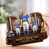 Custom 2-Layered Wooden Plaque - Personalized Father's Day Gifts For Dad, Grandpa, American Football Lovers, Sports Fans, Sports Lovers - Game Day Starts Here