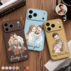 Custom Photo Leather Phone Case - Personalized Father's Day Birthday Gifts For Dad, Grandpa - Forever Grateful For Dad’s Love
