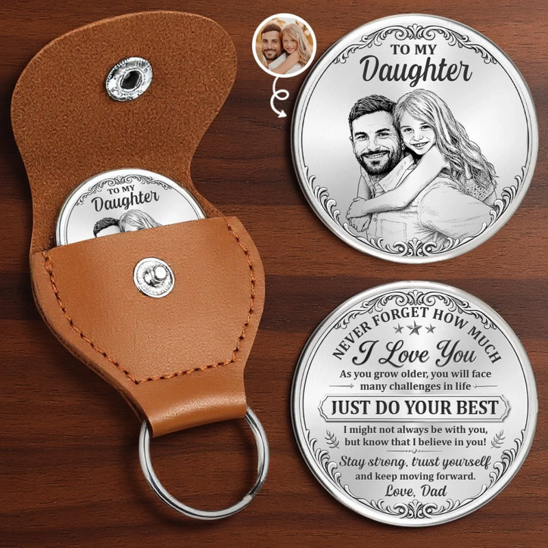 Custom Photo Pocket Hug - Personalized Birthday Gifts For Daughter - Always Your Biggest Fan
