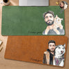 Custom Photo Desk Mat - Personalized Father's Day Birthday Gifts For Dog Cat Lovers, Dog Dad And Mom, Cat Owners - Whiskers Make Work Better