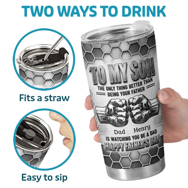 Custom Tumbler - Personalized Father's Day Birthday Gifts For Son - Never Forget How Loved You Are