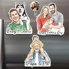 Custom Photo Acrylic Fridge Magnet - Personalized Birthday Gifts For Dog Cat Lovers, Dog Dad And Mom, Cat Owners - My Heart Has Paws