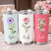 Custom Tumbler - Personalized Best Friend Birthday Gifts For Women, Besties, Sisters, BFF, Family, Yourself - Coffee Gossip Repeat