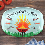 Custom Name Grill Master Gifts for Dad - Personalized Platter