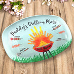 Custom Name Grill Master Gifts for Dad - Personalized Platter