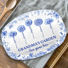 Custom Platter - Personalized Birthday Gifts For Mom, Grandma - Floral Roots Of Everlasting Love