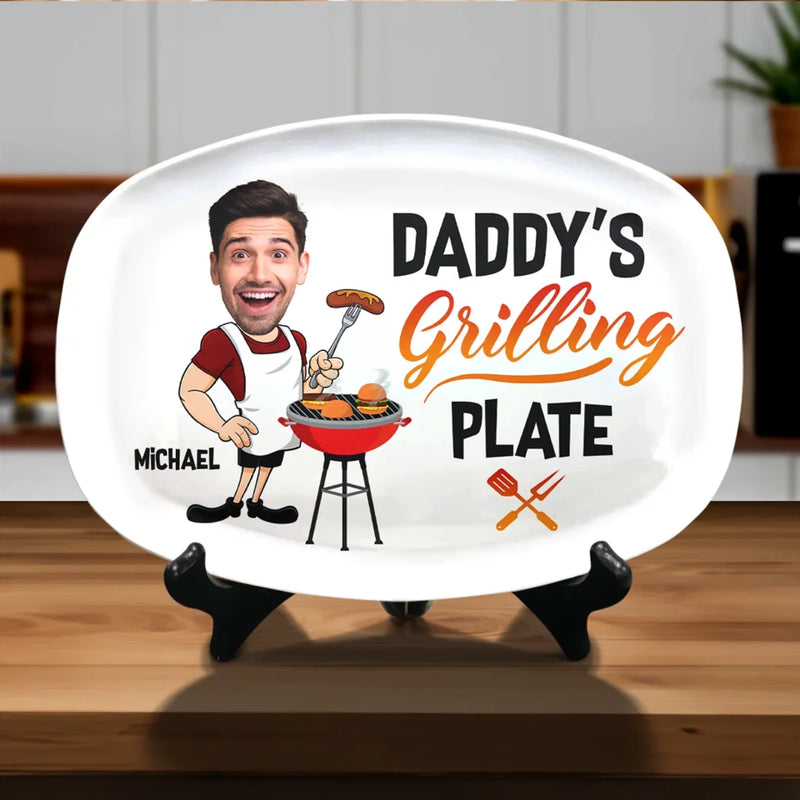 Custom Photo Grilling Gifts for Dads - Personalized Platter