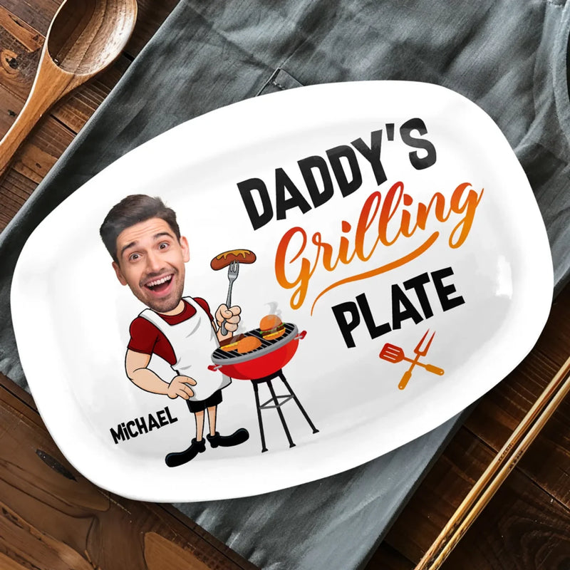 Custom Photo Grilling Gifts for Dads - Personalized Platter