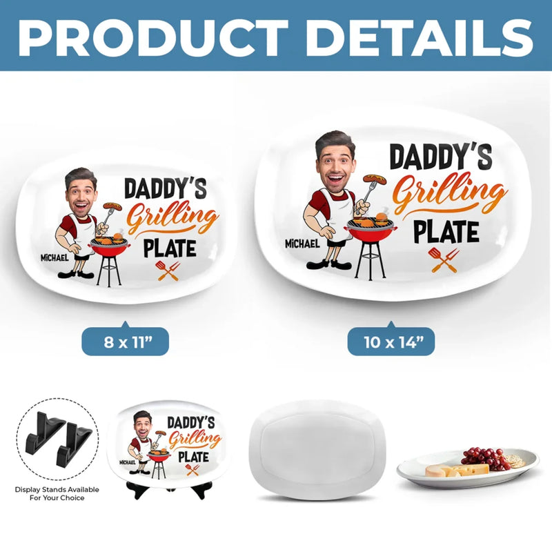 Custom Photo Grilling Gifts for Dads - Personalized Platter