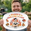 Custom Platter - Personalized Father's Day Birthday Gifts For Dad, Grandpa - King Of The Grill