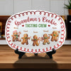 Grandma's Cookie Connoisseurs - Family Personalized Custom Platter - Christmas Gift For Mom, Grandma