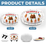 Custom Name Christmas Gingerbread Gifts for Grandma - Personalized Platter